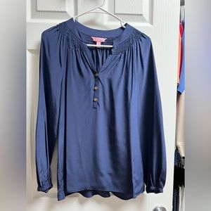 Lilly Putlizer Silk Elsa Navy Small EUC